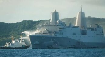 Kapal Perang AS Terbakar 12 Jam di Lepas Pantai Jepang