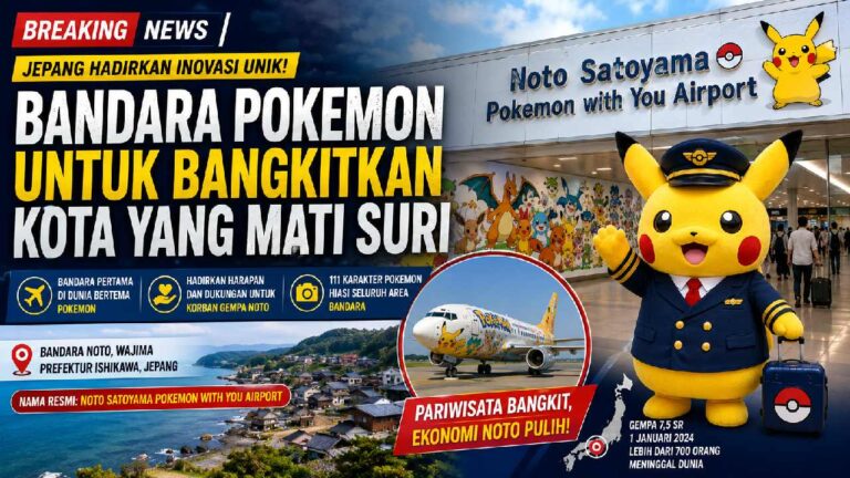 Jepang Hadirkan Bandara Pokemon untuk Membangkitkan Kembali Noto
