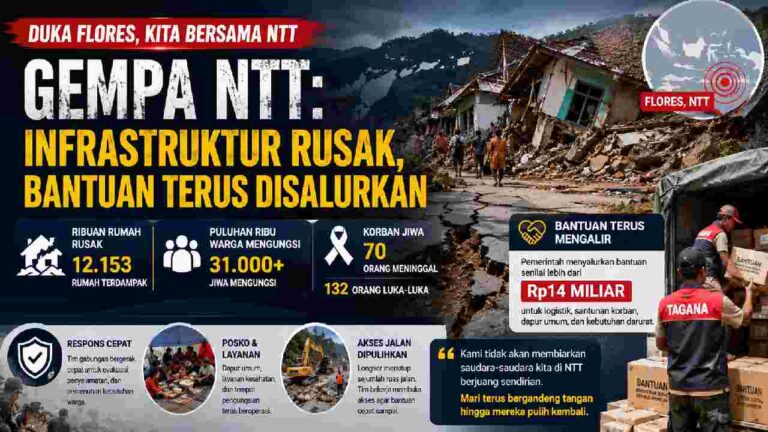Gempa NTT Rusak Ribuan Rumah, Bantuan Terus Mengalir untuk Korban