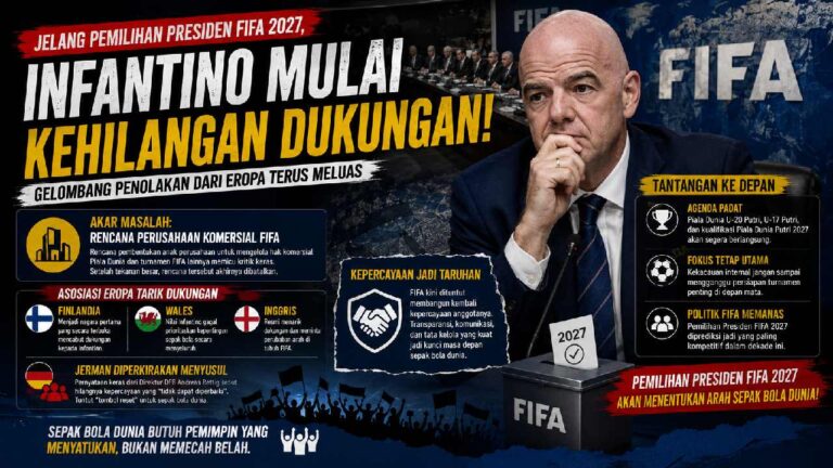 Jelang Pemilihan Presiden FIFA 2027, Dukungan untuk Gianni Infantino Mulai Melemah