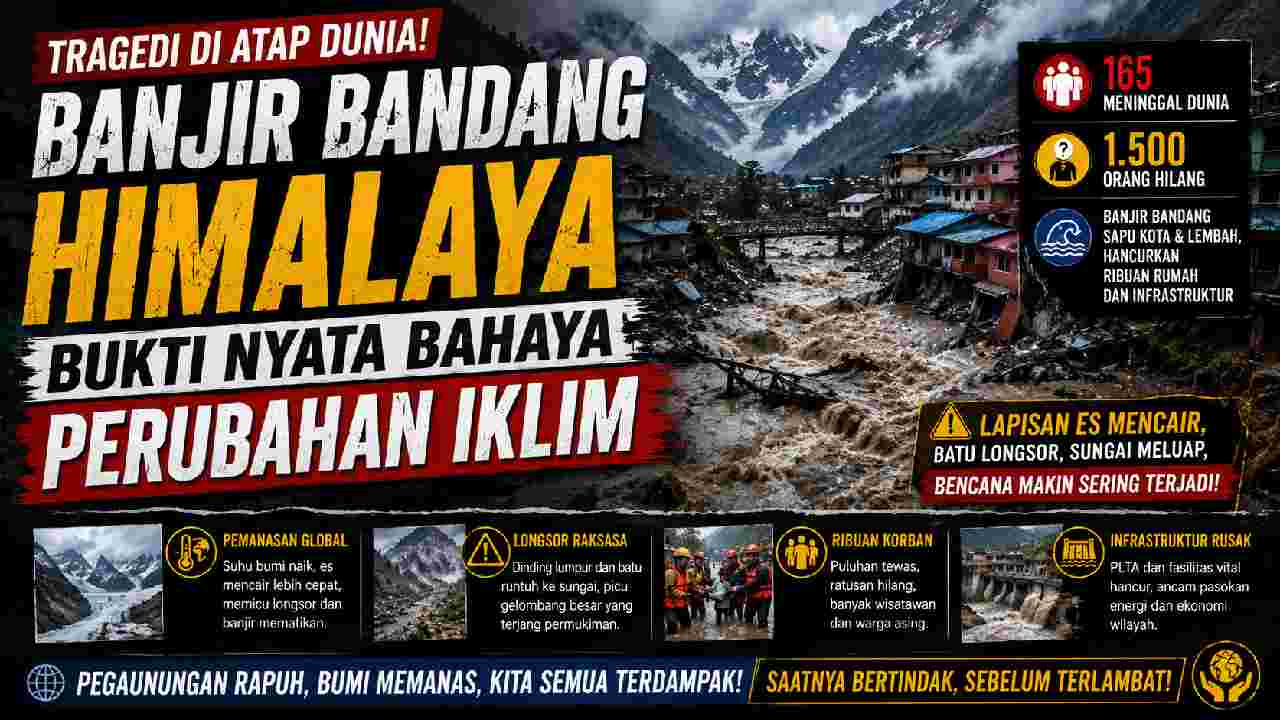 Tragedi Banjir Himalaya Ungkap Ancaman Perubahan Iklim di Pegunungan Tinggi