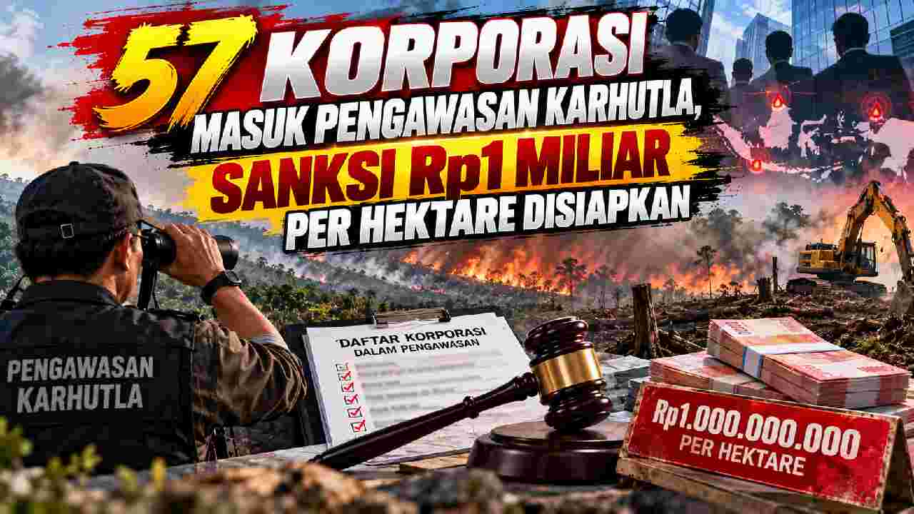 57 Korporasi Masuk Pengawasan Karhutla, Sanksi Rp1 Miliar per Hektare Disiapkan