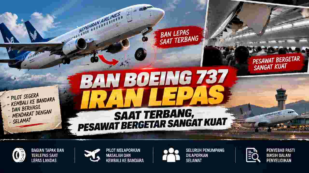 Ban Boeing 737 Iran Lepas Saat Terbang, Pesawat Bergetar Hebat hingga Kembali Mendarat
