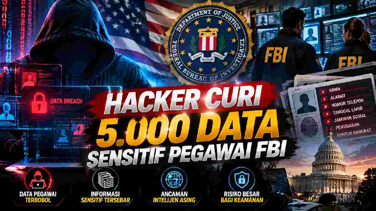 Hacker Diduga Curi 5.000 Data Sensitif Pegawai FBI, Ancaman Siber Kian Serius