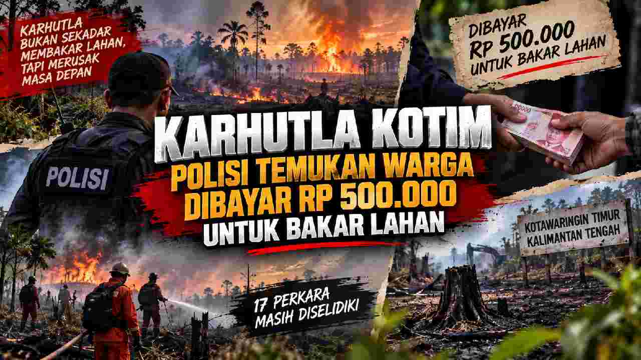 Karhutla Kotim Terungkap, Polisi Selidiki Dugaan Pembakaran Lahan Berbayar