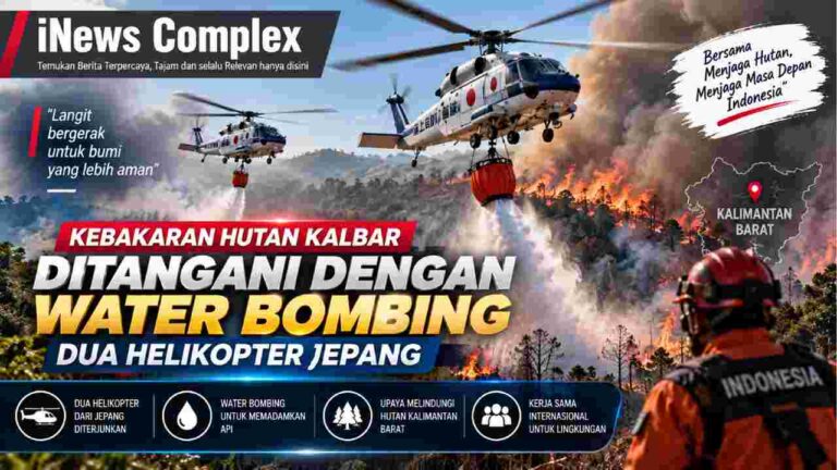 Kebakaran Hutan Kalbar Ditangani dengan Water Bombing Dua Helikopter Jepang