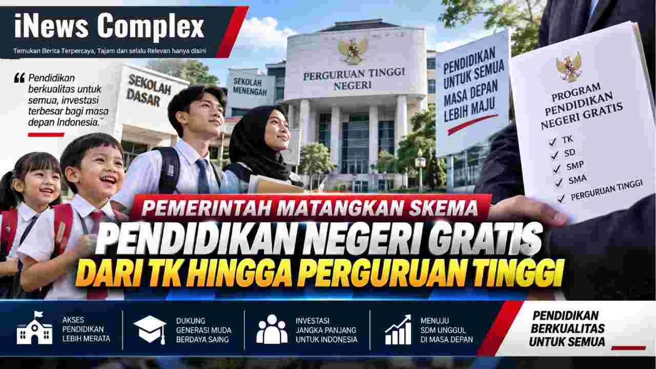 Pemerintah Matangkan Skema Pendidikan Negeri Gratis dari TK hingga Perguruan Tinggi