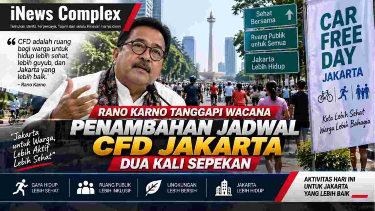 Rano Karno Tanggapi Wacana Penambahan Jadwal CFD Jakarta Dua Kali Sepekan