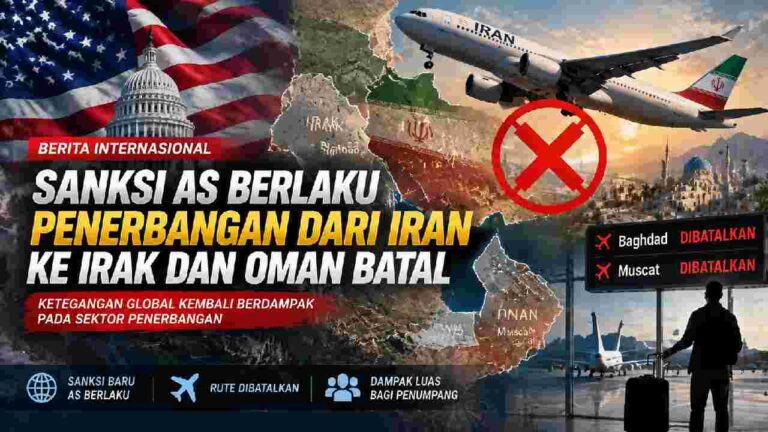 Sanksi AS Berlaku, Penerbangan Iran ke Irak dan Oman Mengalami Pembatalan