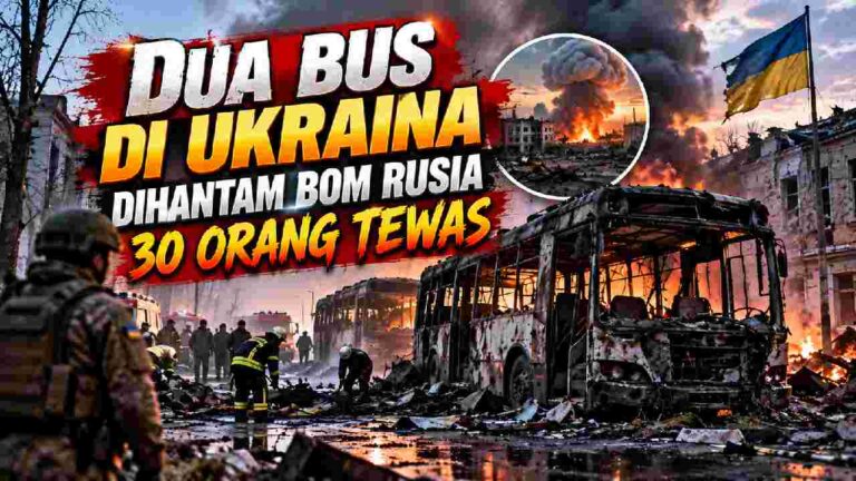 Dua Bus di Kramatorsk Dihantam Bom, 30 Orang Tewas