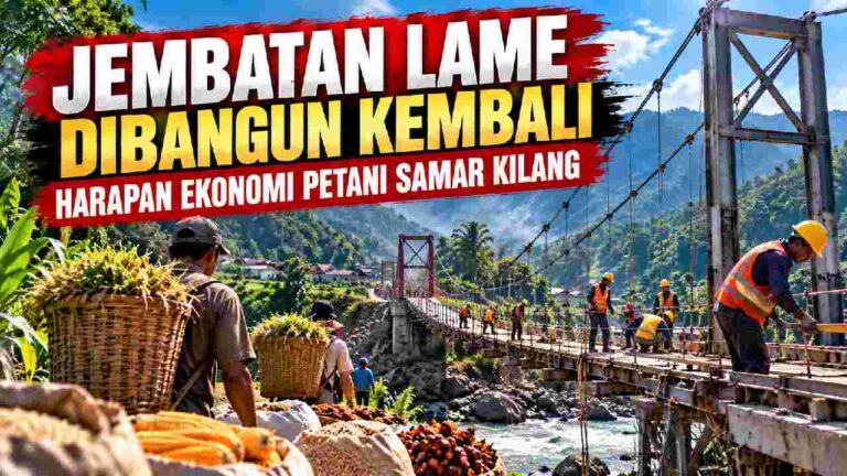 Jembatan Lame Dibangun Kembali, Harapan Ekonomi Petani Samar Kilang Bangkit