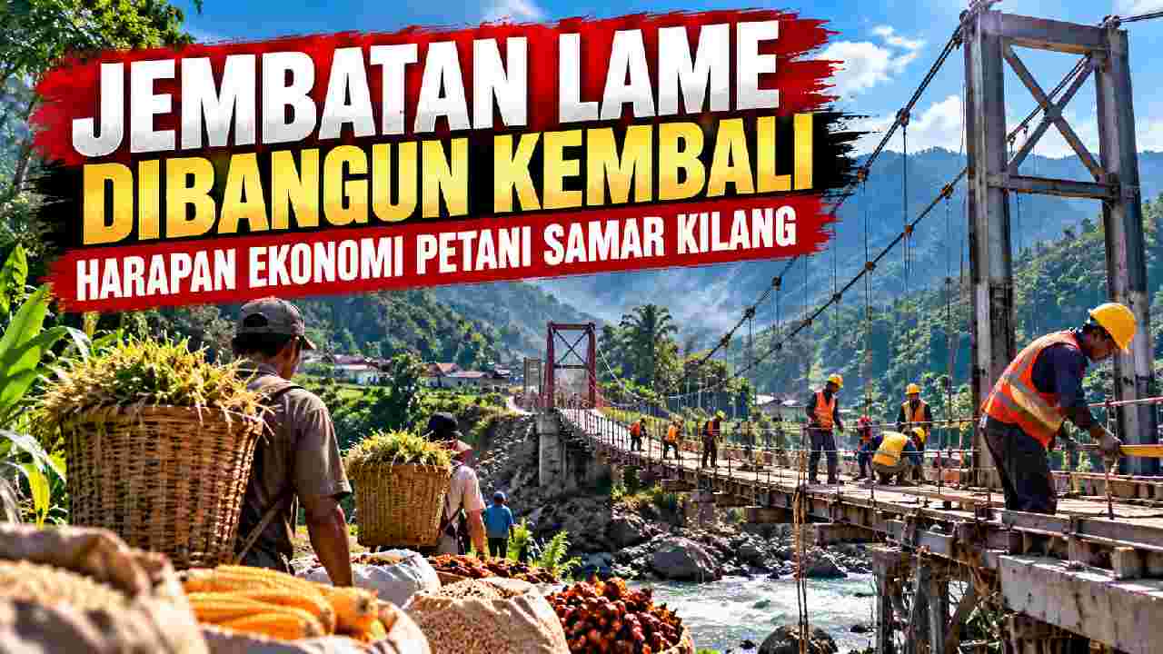 Jembatan Lame Dibangun Kembali, Harapan Ekonomi Petani Samar Kilang Bangkit