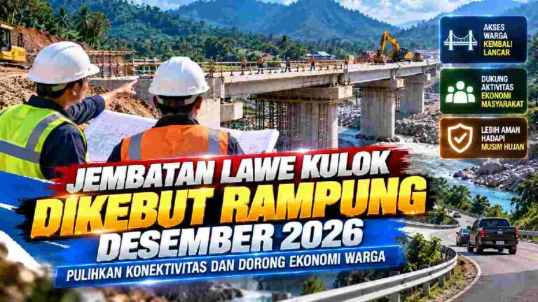 Jembatan Lawe Kulok Dikebut, Akses Warga Ditarget Pulih Desember