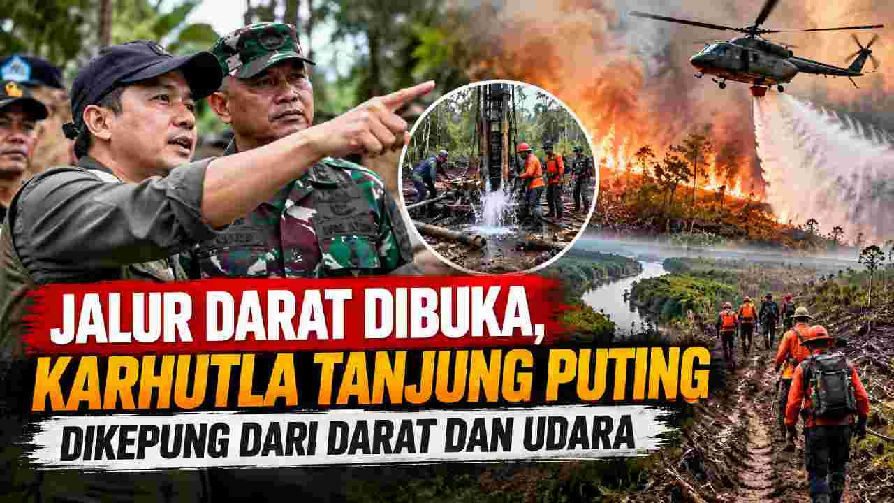 Karhutla Tanjung Puting Dikepung dari Darat, Sumur Bor Disiapkan Dekati Api