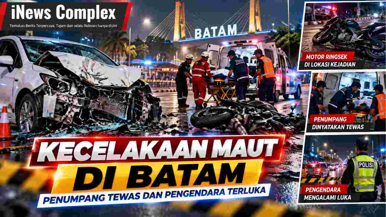 Kecelakaan Maut di Batam, Penumpang Tewas dan Pengendara Terluka