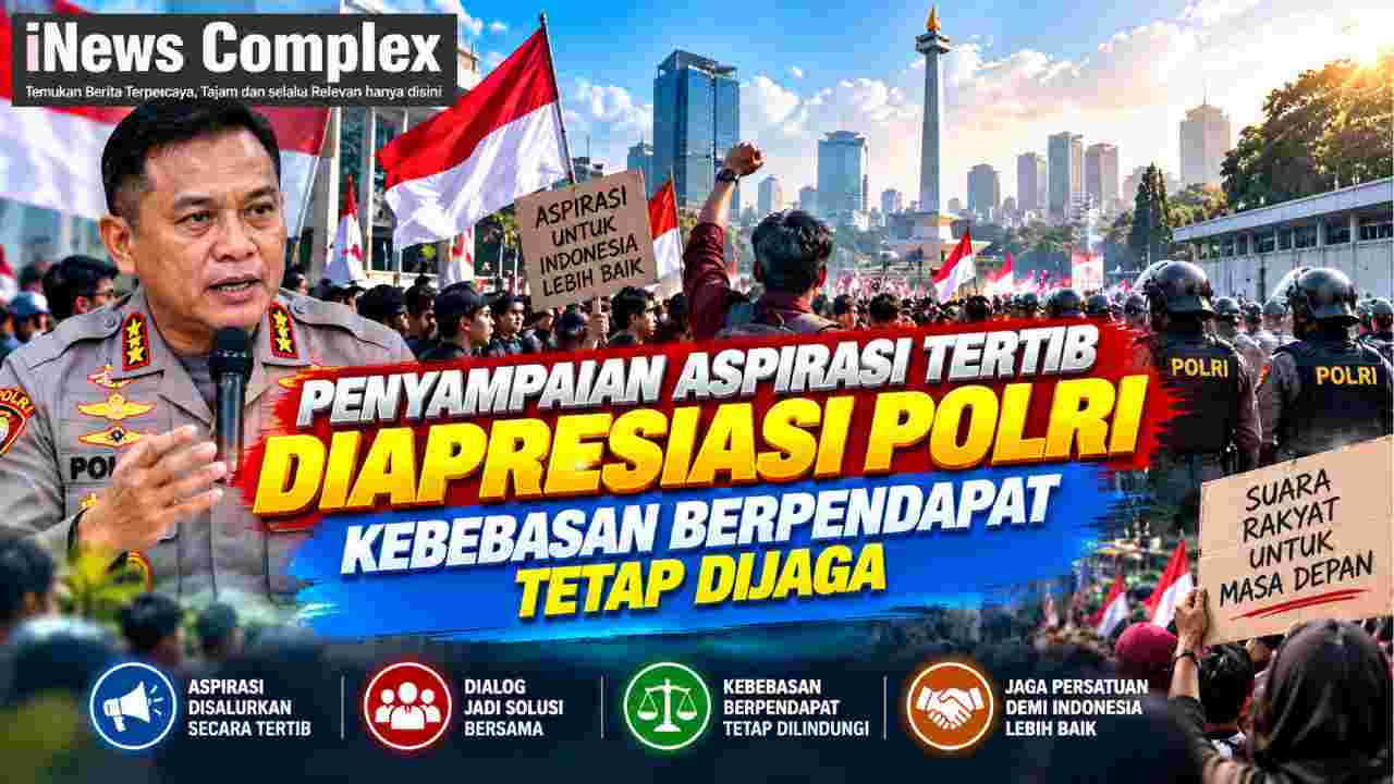 Penyampaian Aspirasi Tertib Diapresiasi Polri, Kebebasan Berpendapat Tetap Dijaga
