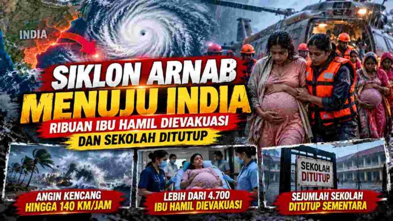 Siklon Arnab Menuju India, Ribuan Ibu Hamil Dievakuasi dan Sekolah Ditutup