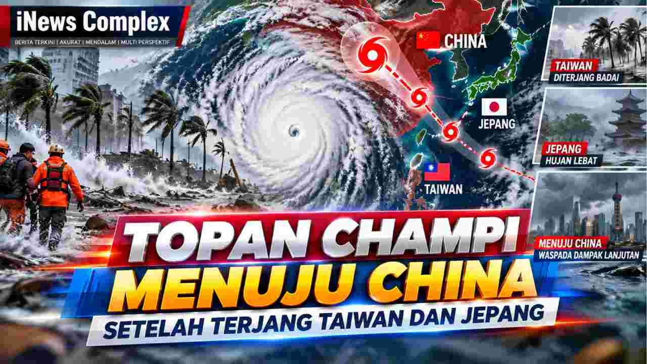 Topan Champi Menuju China Setelah Terjang Taiwan dan Jepang